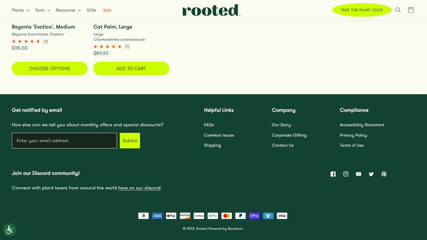 Rooted Footer