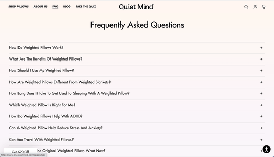 Quiet Mind Faq