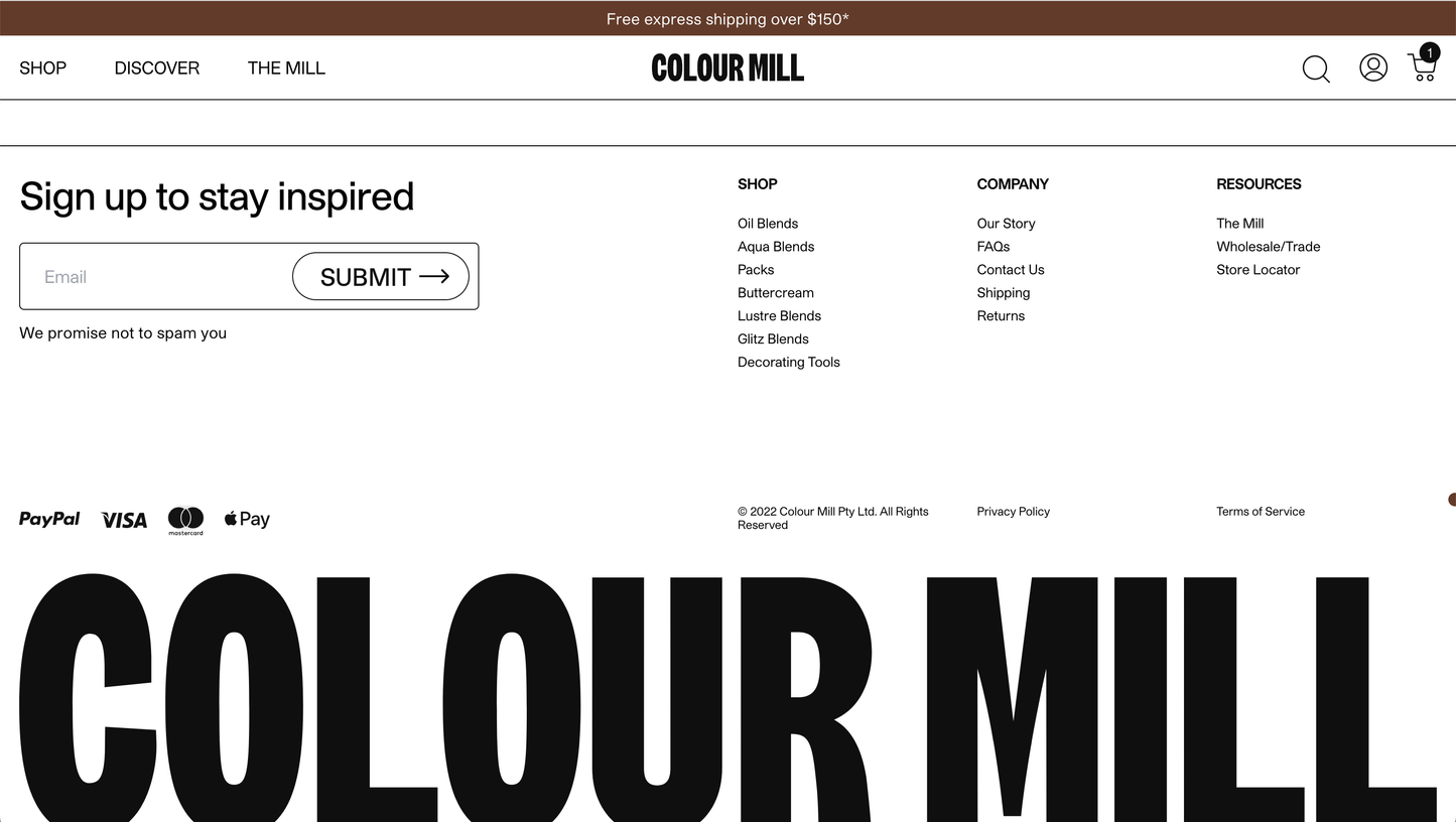 Colour Mill Footer