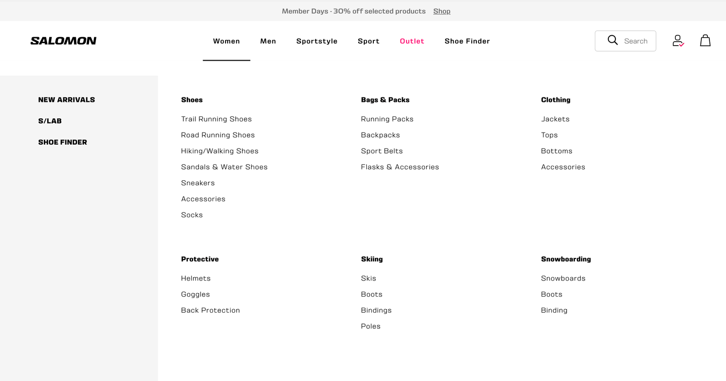 Salomon Menu